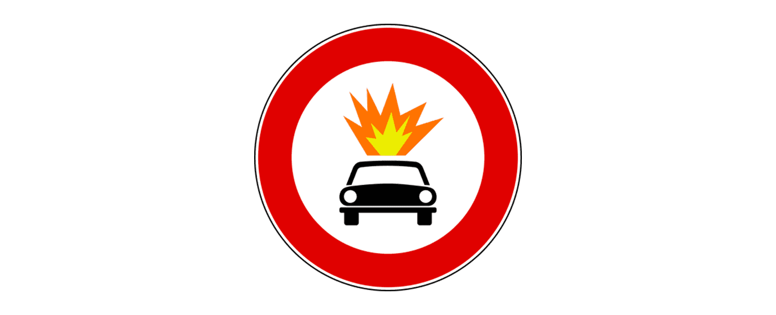 DIVIETO DI TRANSITO A I VEICOLI CHE TRASPORTANO ESPLOSIVI